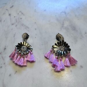 Lilly Pulitzer Pink Tassel Earrings